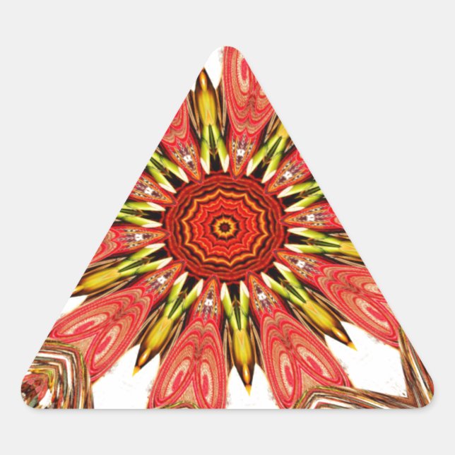 African Asian traditional edgy pattern Triangle Sticker (Front)