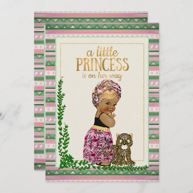 African Baby Shower Invitation (Front/Back)