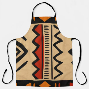 African background in warm colours apron