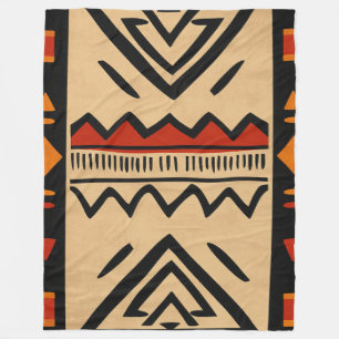 African background in warm colours fleece blanket
