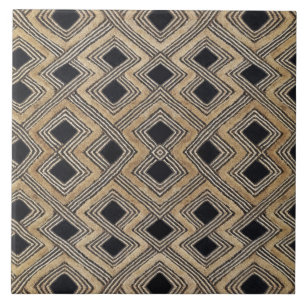 African BaKuba Ceramic Tile