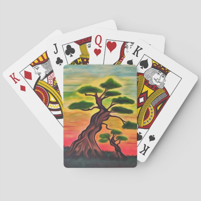 African baobabs playing cards (Back)