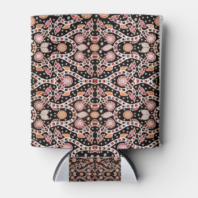 African Batik Climbing Ivy Can Cooler (Front)