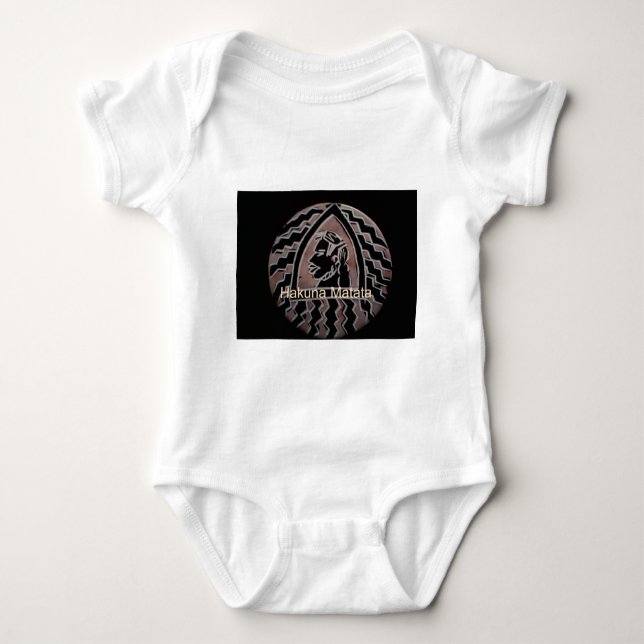 African Beauty: Bongo Maasai Portrait Tribal Art Baby Bodysuit (Front)