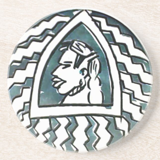 African Beauty Bongo Maasai Portrait Tribal Art  Coaster (Front)