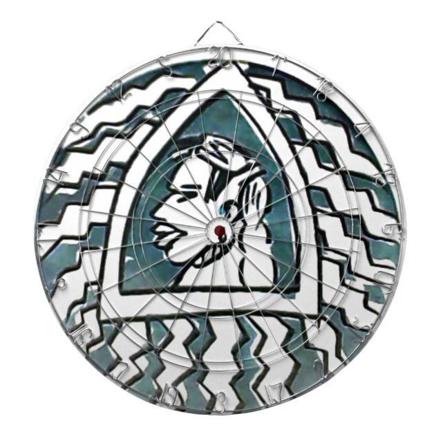 African Beauty Bongo Maasai Portrait Tribal Art  Dartboard (Front)