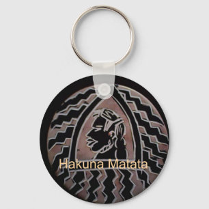 African Beauty: Bongo Maasai Portrait Tribal Art Key Ring