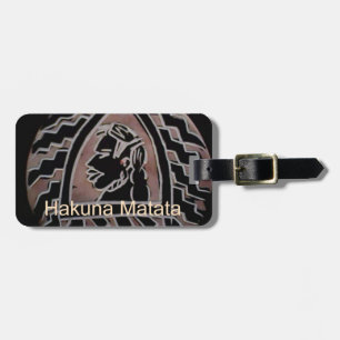 African Beauty: Bongo Maasai Portrait Tribal Art Luggage Tag