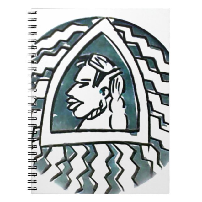 African Beauty Bongo Maasai Portrait Tribal Art  Notebook (Front)
