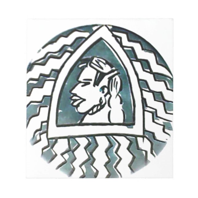 African Beauty Bongo Maasai Portrait Tribal Art  Notepad (Front)