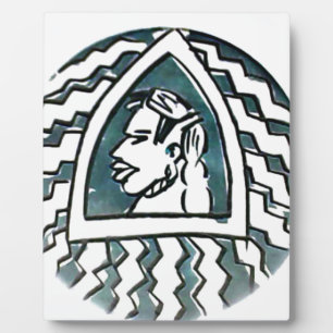 African Beauty Bongo Maasai Portrait Tribal Art  Plaque