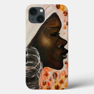 African Beauty Girl - Watercolor Painting iPhone 13 Case