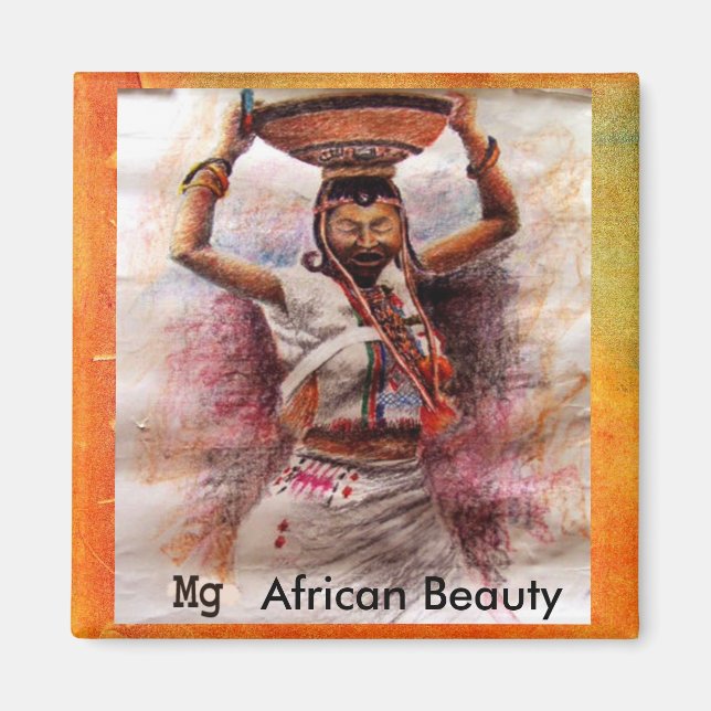 African Beauty  Magnet (Front)