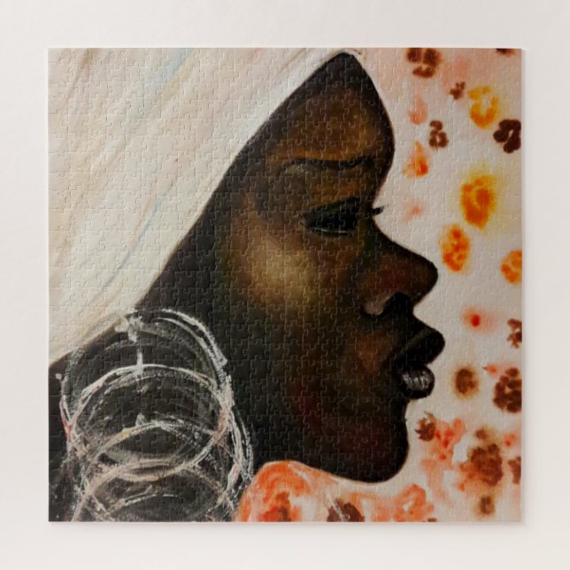 African Beauty Puzzle - Woman Face Painting (Vertical)