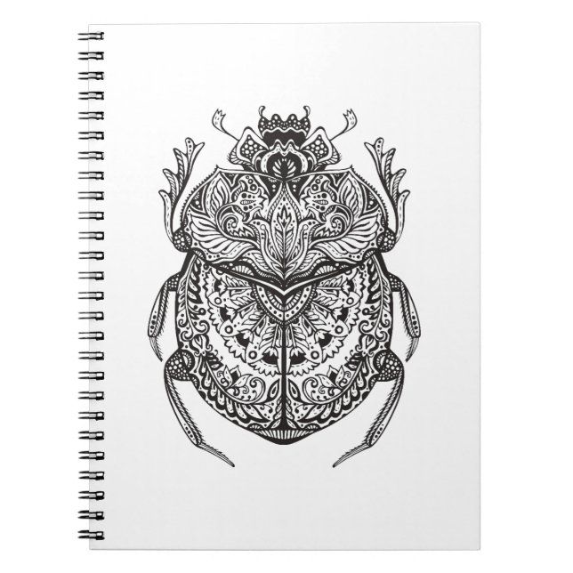 African Beetle Zendoodle Notebook (Front)