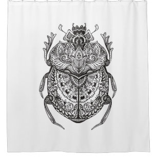African Beetle Zendoodle Shower Curtain
