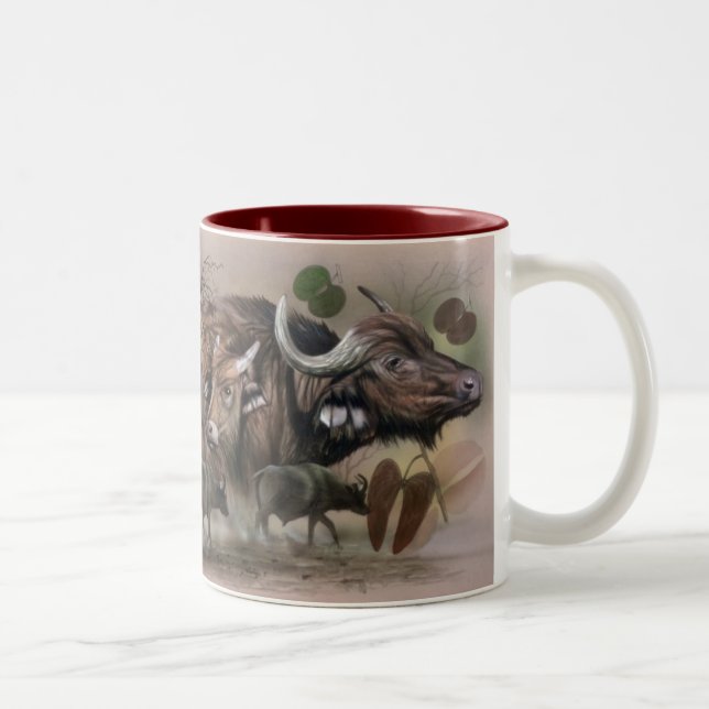African Big 5 coffee mug - Cape Buffalo (Right)