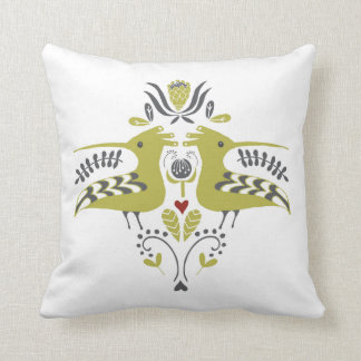 African Bird / Hoepoe / Design / Coral / Shweshwe Cushion