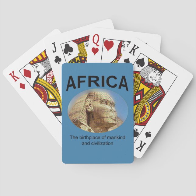 African birthplace of Mankind Playing Cards (Back)