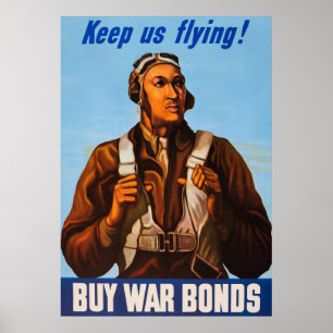 African "Black" American Military Aviators of WW2 Poster