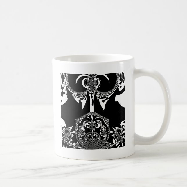 African Black and White Art Print Coffee Mug (Right)