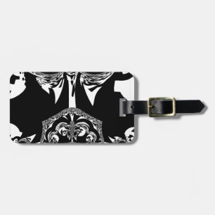African Black and White Art Print Luggage Tag