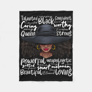 African Black History African American Ladies June Fleece Blanket