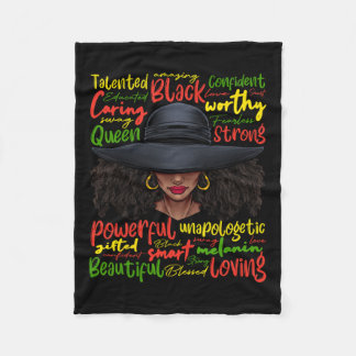 African Black History African American Ladies June Fleece Blanket