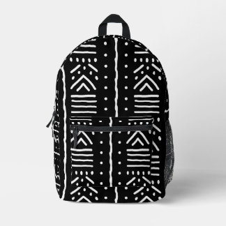 African Black Mudcloth Backpack - Bogolan Print