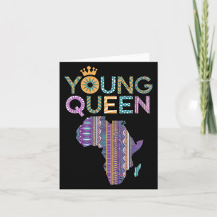African Black Queen Art For Girl Women Melanin Afr Card
