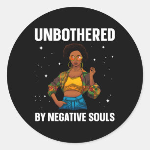 African Black Queen Art For Women Girl Melanin Afr Classic Round Sticker