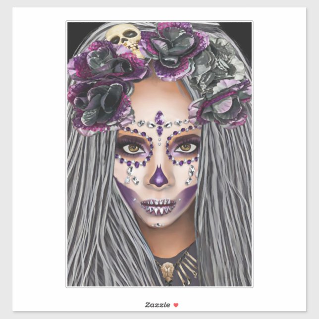 African Black Woman Voodoo Priestsess Fantasy art  (Sheet)