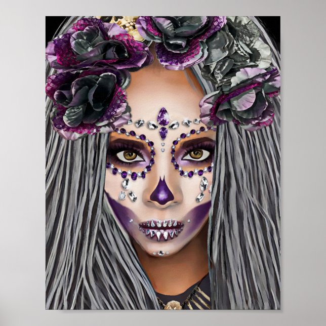 African Black Woman Voodoo Priestsess Fantasy art Poster (Front)