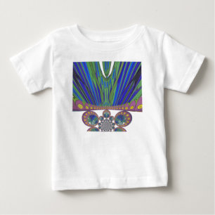 African Blue Purple Decorative Art Design Print Baby T-Shirt