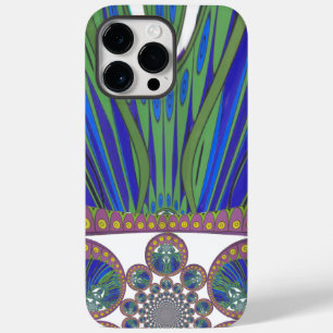 African Blue Purple Decorative Art Design Print Case-Mate iPhone 14 Pro Max Case