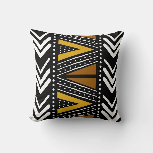 African Bogolan Design Pillow (Front)