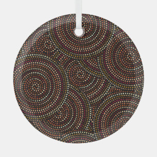 African Boho: Tribal Seamless Art. Glass Tree Decoration