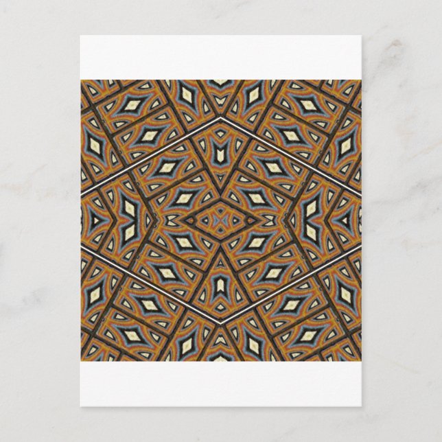 African Bricks Kaleidoscope Postcard (Front)