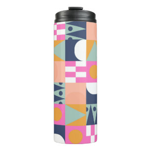 African bright color block seamless pattern. Geome Thermal Tumbler