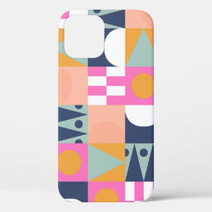 African bright colour block seamless pattern. Geom iPhone 12 Case