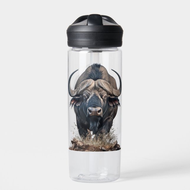 African buffalo water bottle (Front)