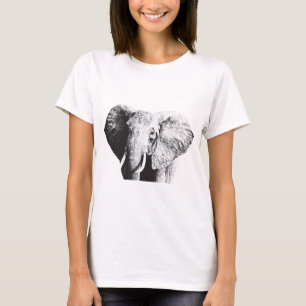 African Bush Elephant Drawing T-Shirt
