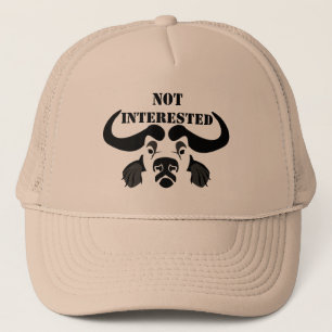 African Cape Buffalo Stamp Style Trucker Hat