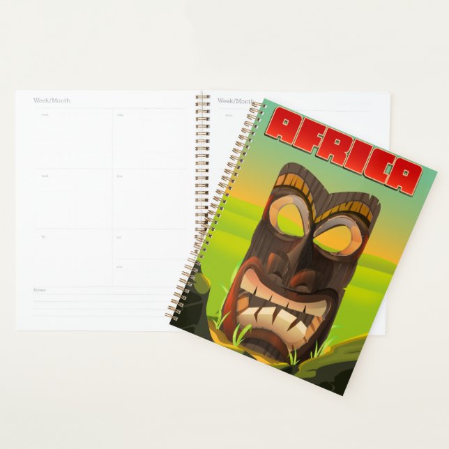 African Carved Head Planner (Display)