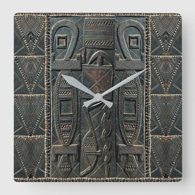 African Carving Clock (Front)