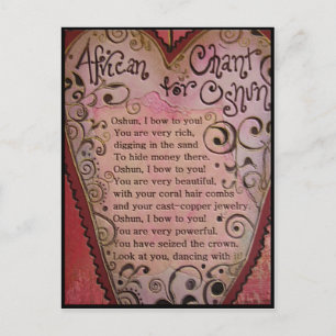 African Chant for Oshun Postcard