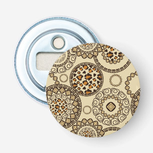 African cheetah skin pattern 3 bottle opener