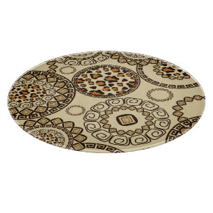 African cheetah skin pattern 3 cutting board