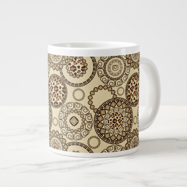 African cheetah skin pattern 3 large coffee mug (Front Right)