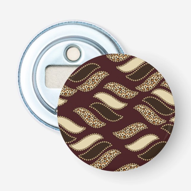 African cheetah skin pattern bottle opener (Front)